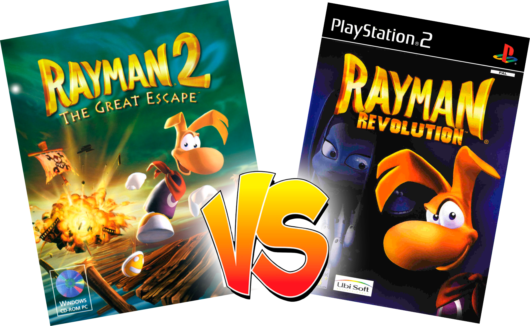Portada: Rayman 2 vs Rayman Revolution